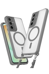 Samsung Galaxy S25 Kılıf Enka Magsafe Silikon Kılıf - Titan Gri