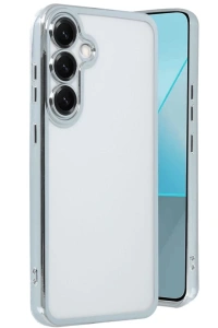 Samsung Galaxy S25 Kılıf Lensli Silikon - Gümüş