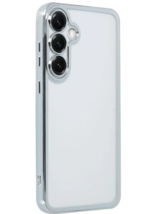Samsung Galaxy S25 Kılıf Lensli Silikon - Gümüş