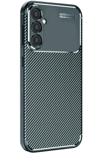 Samsung Galaxy S25 Plus Kılıf Auto Focus Karbon Kapak - Koyu Yeşil