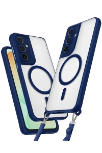 Samsung Galaxy S25 Plus Kılıf Enka Magsafe Silikon Kılıf - Lacivert