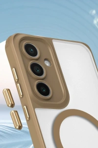 Samsung Galaxy S25 Plus Kılıf Enka Magsafe Silikon Kılıf - Şeffaf