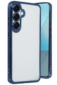 Samsung Galaxy S25 Plus Kılıf Lensli Silikon - Lacivert
