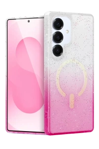 Samsung Galaxy S25 Pummel Shiny Magsafe Kapak - Pembe