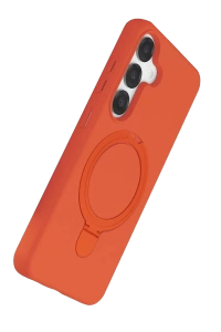 Samsung Galaxy S25 Regal Magsafe Standlı Kapak - Turuncu