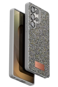 Samsung Galaxy S25 Ultra Bright Simli Kapak - Gümüş