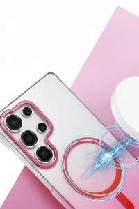Samsung Galaxy S25 Ultra Glossy Magsafe Kapak - Mor