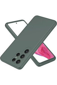 Samsung Galaxy S25 Ultra Kılıf First Silikon - Koyu Yeşil