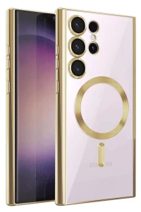 Samsung Galaxy S25 Ultra Kılıf Kross Magneticsafe Kapak - Gold