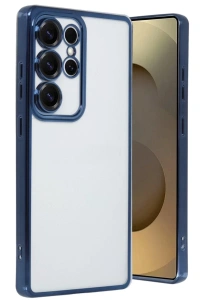Samsung Galaxy S25 Ultra Kılıf Lensli Silikon - Lacivert