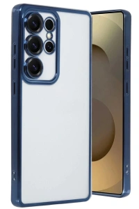 Samsung Galaxy S25 Ultra Kılıf Lensli Silikon - Lacivert