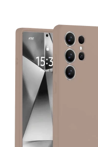 Samsung Galaxy S25 Ultra Kılıf Nano içi Kadife Silikon - Pudra