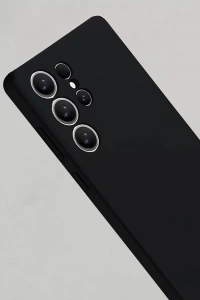 Samsung Galaxy S25 Ultra Kılıf Nano içi Kadife Silikon - Siyah