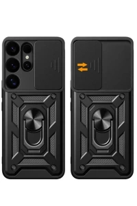 Samsung Galaxy S25 Ultra Kılıf Pars Lens Yüzüklü Silikon - Lacivert