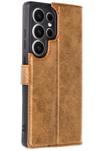 Samsung Galaxy S25 Ultra Kılıf Trend S Plus Kapaklı Kılıf - Taba