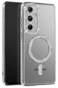 Samsung Galaxy S26 Joke Simli Magneticsafe Kılıf - Gümüş