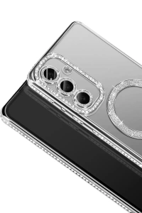 Samsung Galaxy S26 Joke Simli Magneticsafe Kılıf - Gümüş