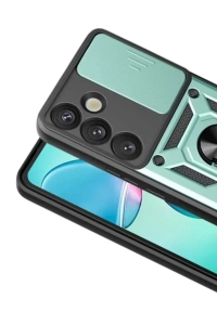 Samsung Galaxy S26 Pars Lens Yüzüklü Silikon - Yeşil