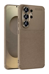 Samsung Galaxy S26 Ultra Auto Focus Karbon Kapak - Kahverengi