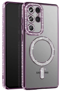 Samsung Galaxy S26 Ultra Joke Simli Magneticsafe Kılıf - Derin Mor