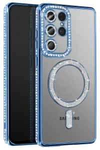 Samsung Galaxy S26 Ultra Joke Simli Magneticsafe Kılıf - Mavi