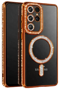 Samsung Galaxy S26 Ultra Joke Simli Magneticsafe Kılıf - Turuncu
