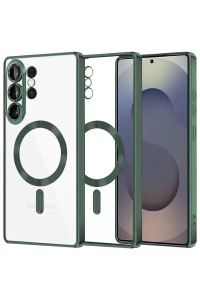 Samsung Galaxy S26 Ultra Kross Magneticsafe Kapak - Koyu Yeşil