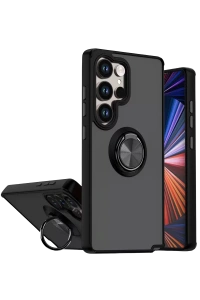 Samsung Galaxy S26 Ultra Montreal Yüzüklü Silikon Kapak - Siyah