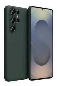 Samsung Galaxy S26 Ultra Nano içi Kadife Silikon - Koyu Yeşil