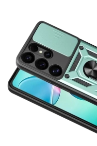 Samsung Galaxy S26 Ultra Pars Lens Yüzüklü Silikon - Yeşil