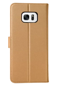 Samsung Galaxy S7 Edge Trend S Plus Kapaklı Kılıf - Gold