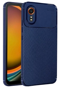 Samsung Galaxy XCover 7 Kılıf Auto Focus Karbon Kapak - Lacivert