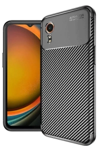 Samsung Galaxy XCover 7 Kılıf Auto Focus Karbon Kapak - Siyah