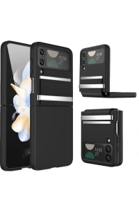 Samsung Galaxy Z Flip 3 Kılıf Belt Flip Kapak - Siyah