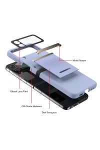 Samsung Galaxy Z Flip 3 Kılıf Belt Flip Kapak - Siyah