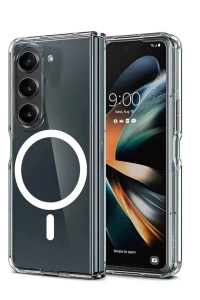 Samsung Galaxy Z Fold 6 Kılıf Magneticsafe Şeffaf Silikon - Şeffaf