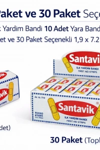 Santavik İlk Yardım Bandı Yara Bandı 10lu 10 Paket