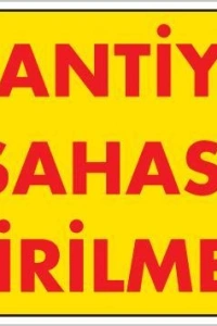 Şantiye Sahası Uyarı Levhası 25x35 KOD:1405