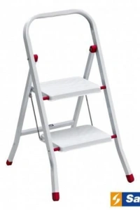Saraylı Pratik Metal Merdiven Beyaz 2 Basamaklı