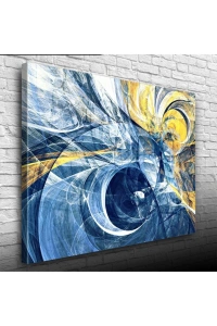 Sarı Lacivert Gece Canvas Tablo (50x70)