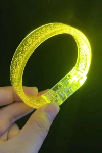 Sarı Led Işıklı Baskı Yapılabilen Pilli Bileklik Bilezik