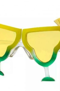 Sarı Margarita Bardak Şeklinde Parti Gözlüğü