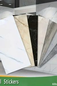 Sarı Mermer Desenli Alüminyum Plastik Duvar Stickerı