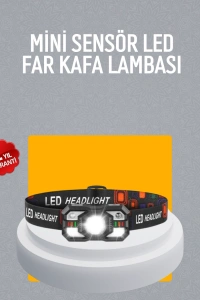 Şarj Edilebilir LED Far Hareket Sensörlü 5 Modlu Outdoor