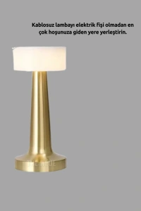 Şarj Edilebilir LED Masa Lambası – USB Girişli, Metal Yapı