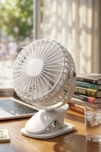 Şarjda ve Fişte Çalışabilen Portatif Mini Fan
