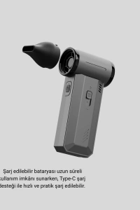 Şarjlı 130000 RPM Hava Üflemeli ve Vakumlu Araç Ev Temizlik Makinesi