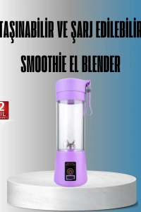 Şarjlı 380ml Portatif Smoothie Blender USB Mini Shake Yapıcı