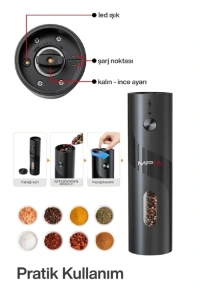 Şarjlı Baharat Öğütücü 100 ml