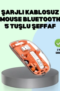 Şarjlı Ergonomik Fare – 1600 DPI, Sessiz Tıklama Özellikli